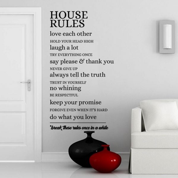 Sticker perete House Rules