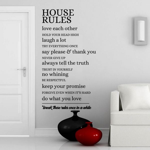 Sticker perete House Rules