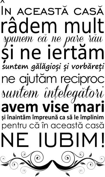 Sticker perete In casa noastra
