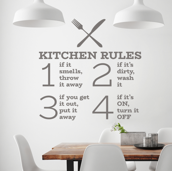 Sticker perete Kitchen Rules