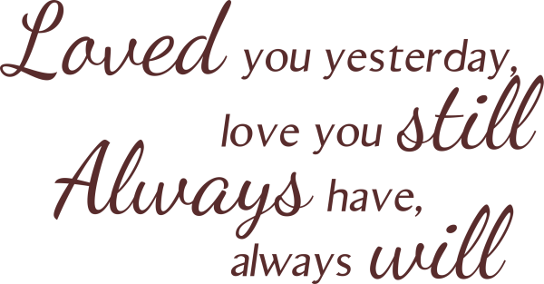 Sticker perete Love you always