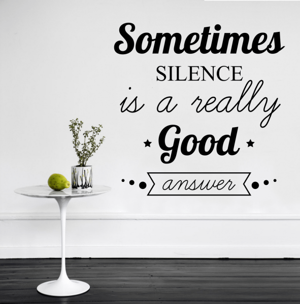 Sticker perete Silence