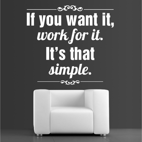 Sticker perete Work for it
